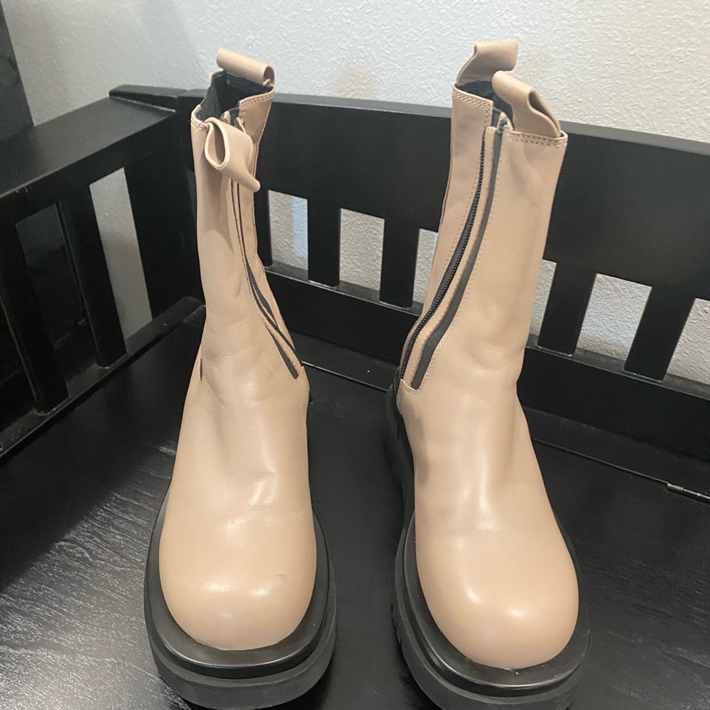 Jeffrey Campbell Tanked chelsea boots.